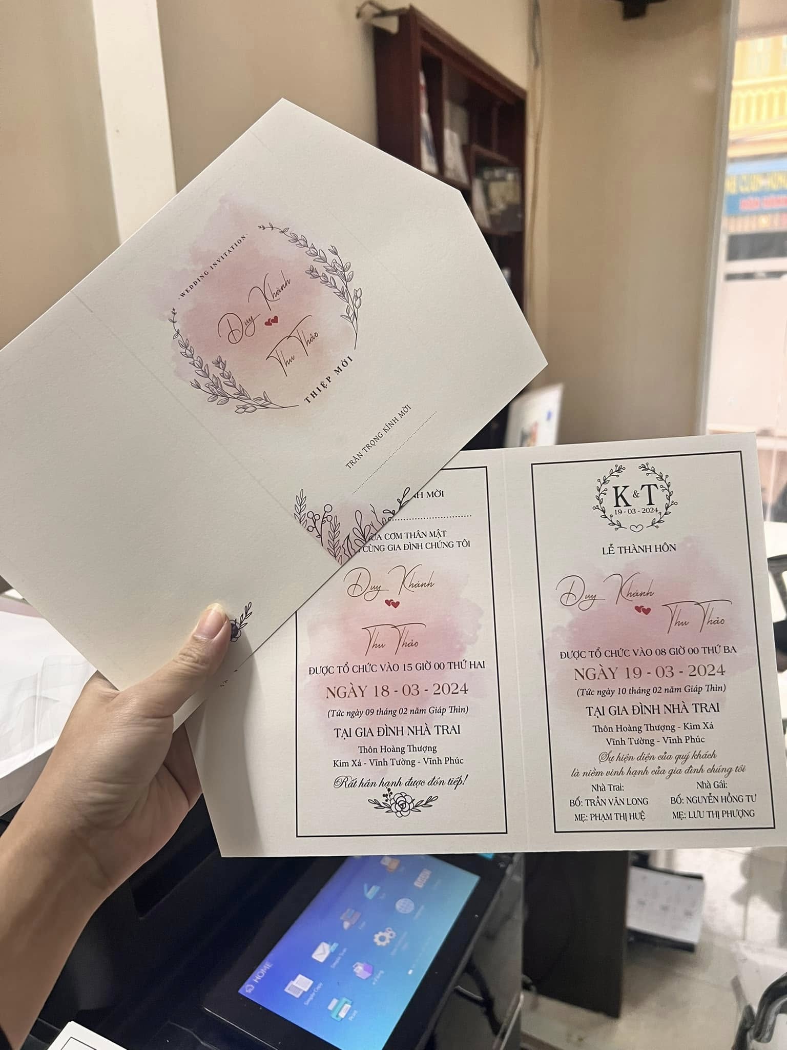 In thiệp cưới