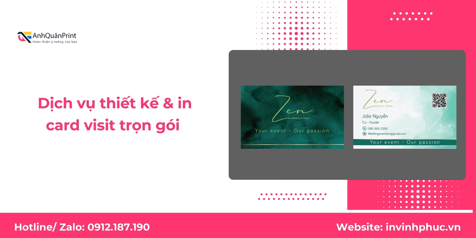 Dịch vụ thiết kế & in card visit trọn gói
