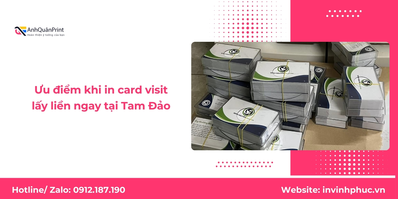 Ưu điểm khi in card visit lấy liền tại Tam Đảo