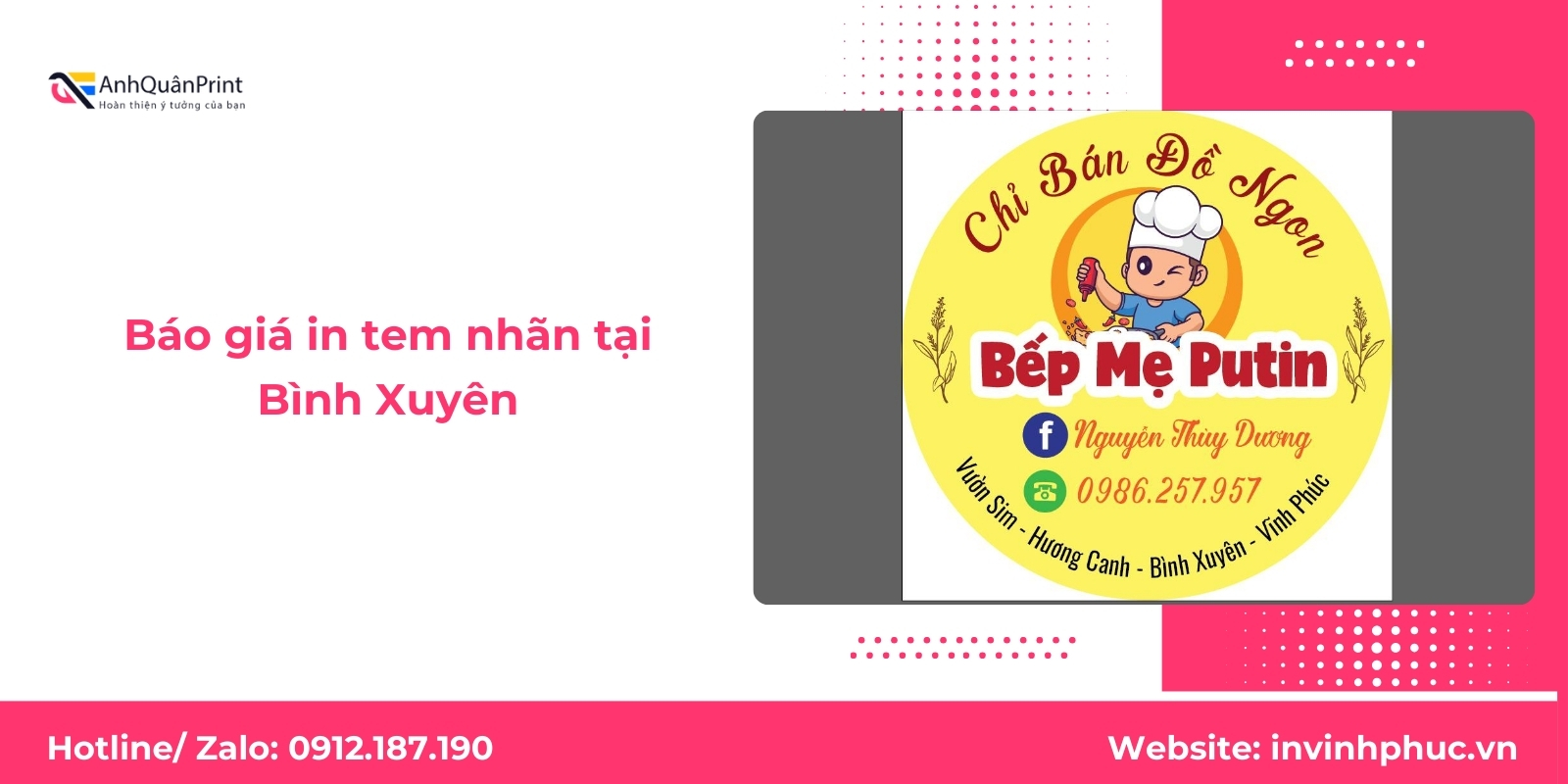 Báo giá in tem nhãn tại Bình Xuyên