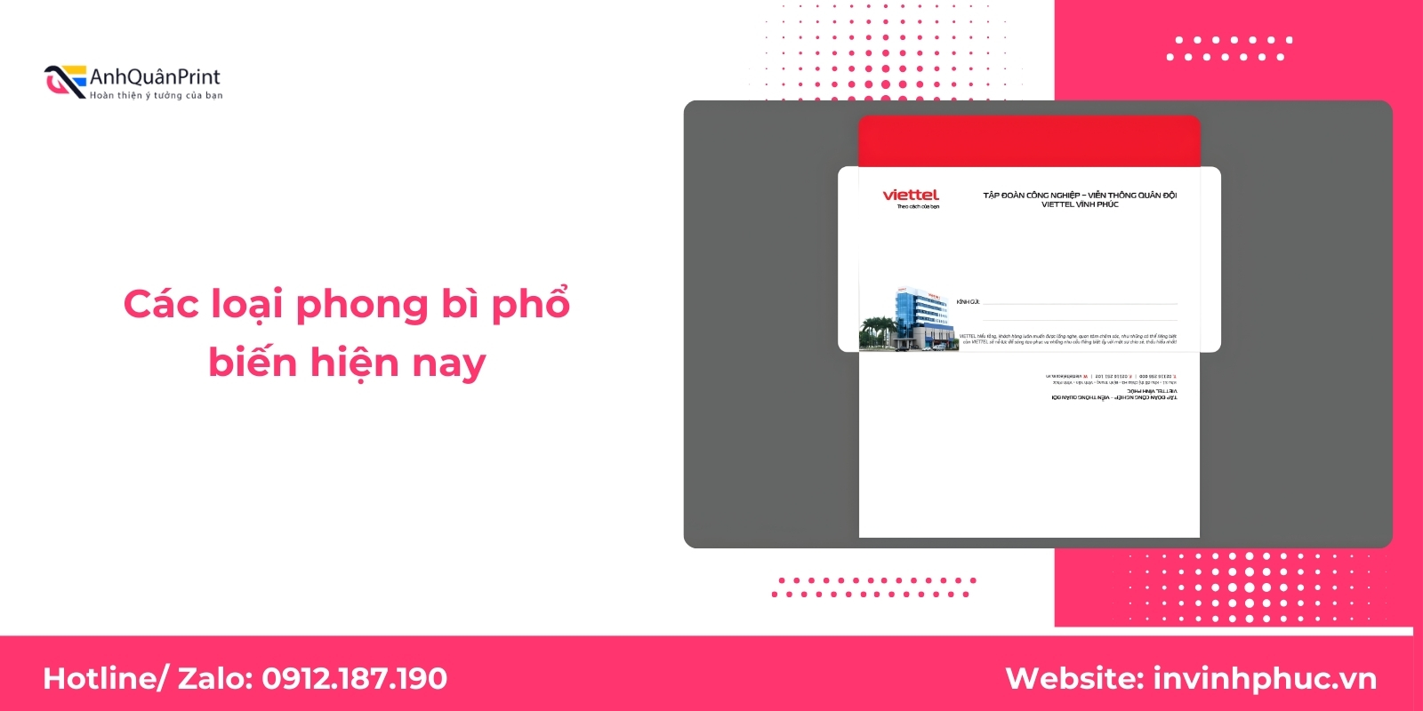 Các loại phong bì phổ biến hiện nay