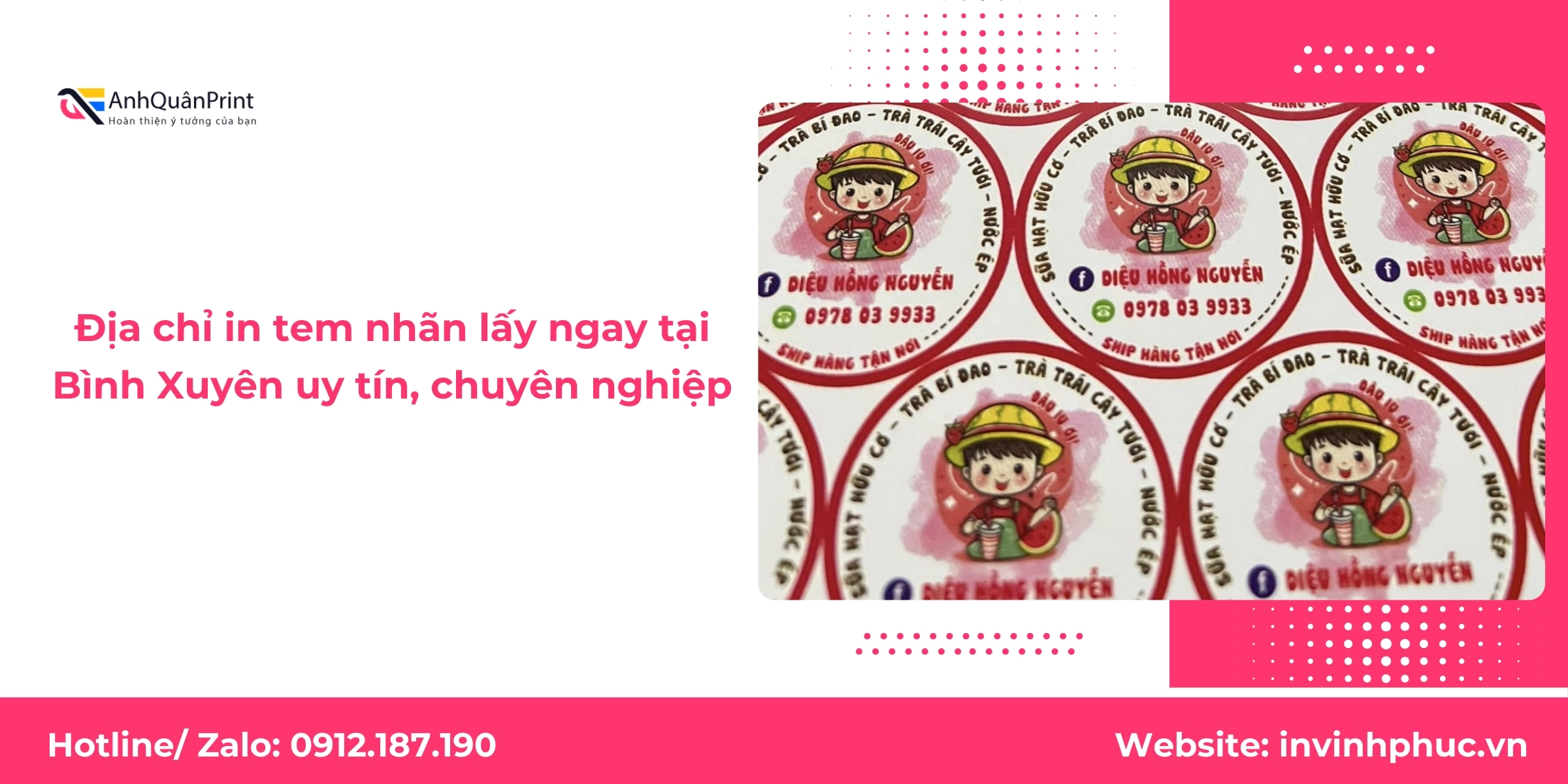 Địa chỉ in tem nhãn lấy ngay tại Bình Xuyên uy tín, chuyên nghiệp