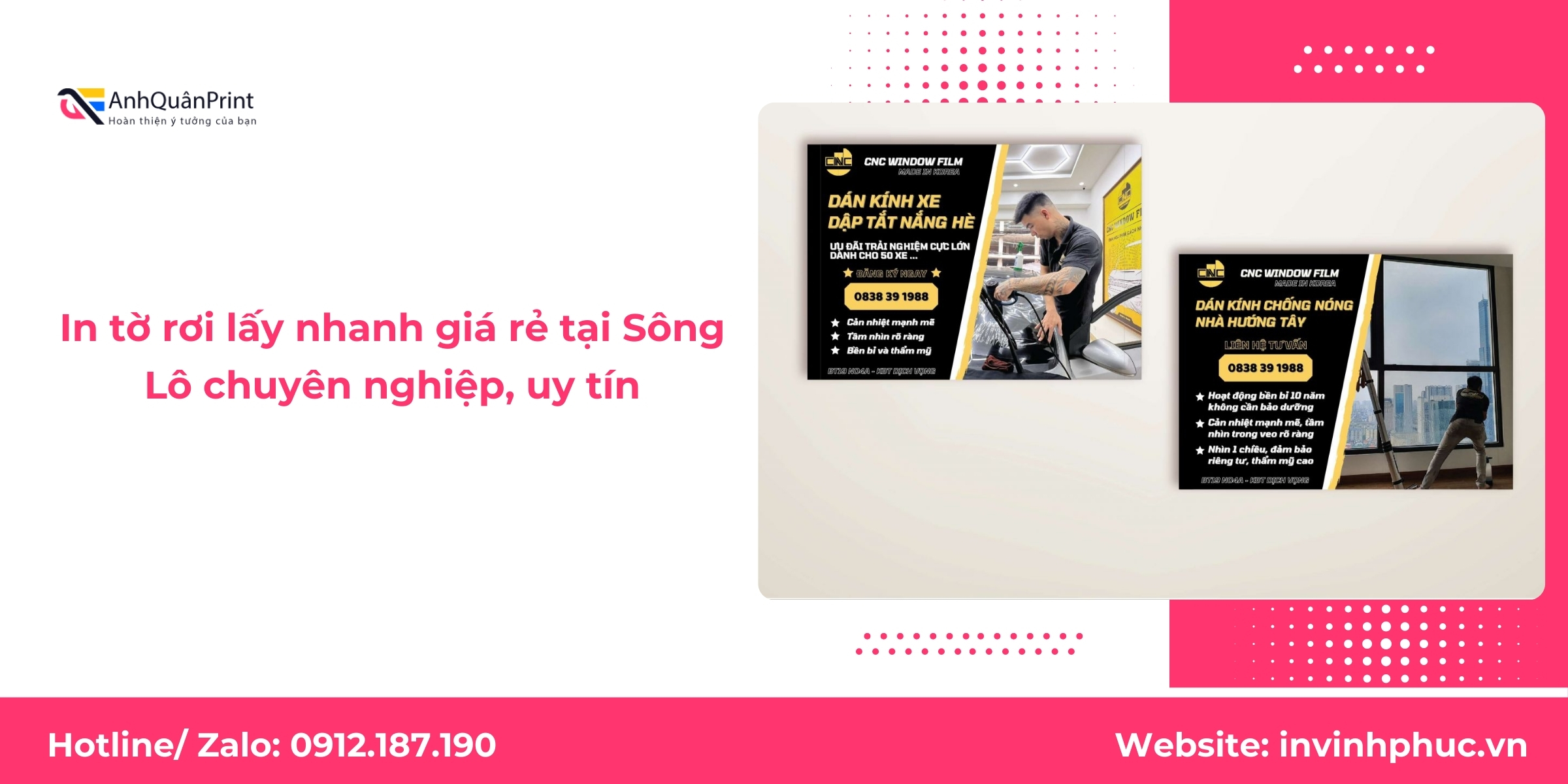 In tờ rơi lấy nhanh giá rẻ tại Sông Lô chuyên nghiệp, uy tín