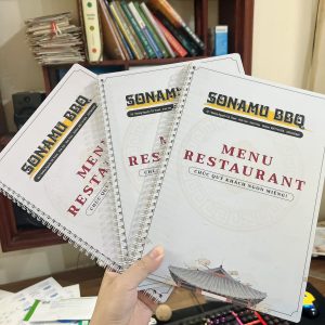 In Menu BBQ Phong Cách Hàn Quốc