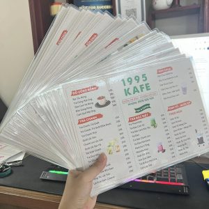 In Menu Quán Nước Ép Plastic