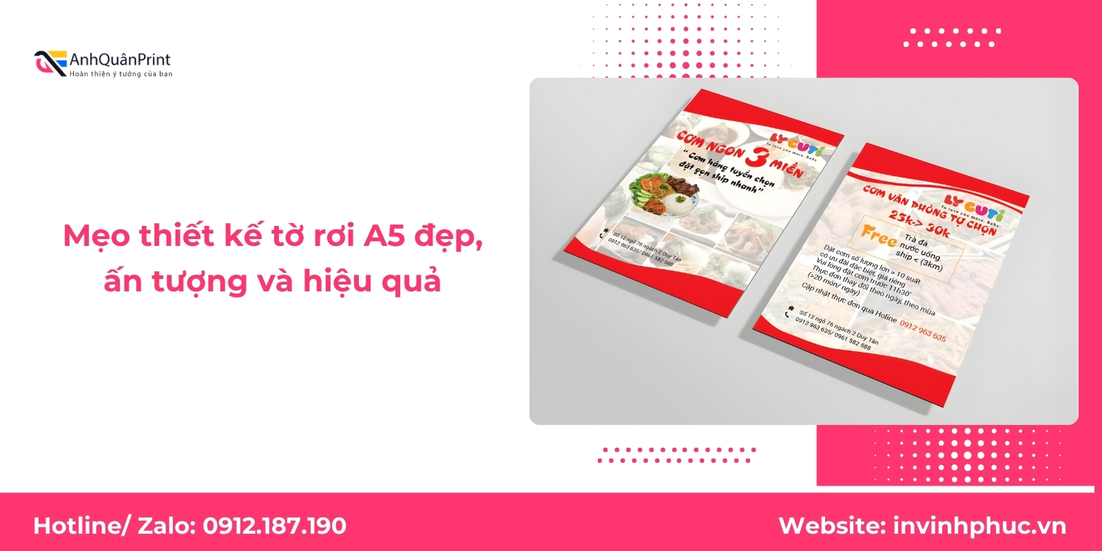 Mẹo thiết kế tờ rơi A5 đẹp, ấn tượng và hiệu quả