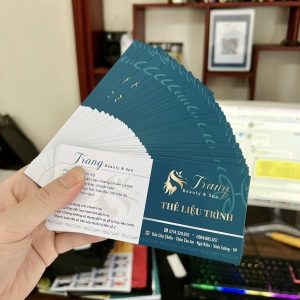 In Voucher Thẻ Liệu Trình Spa Tông Xanh Ngọc