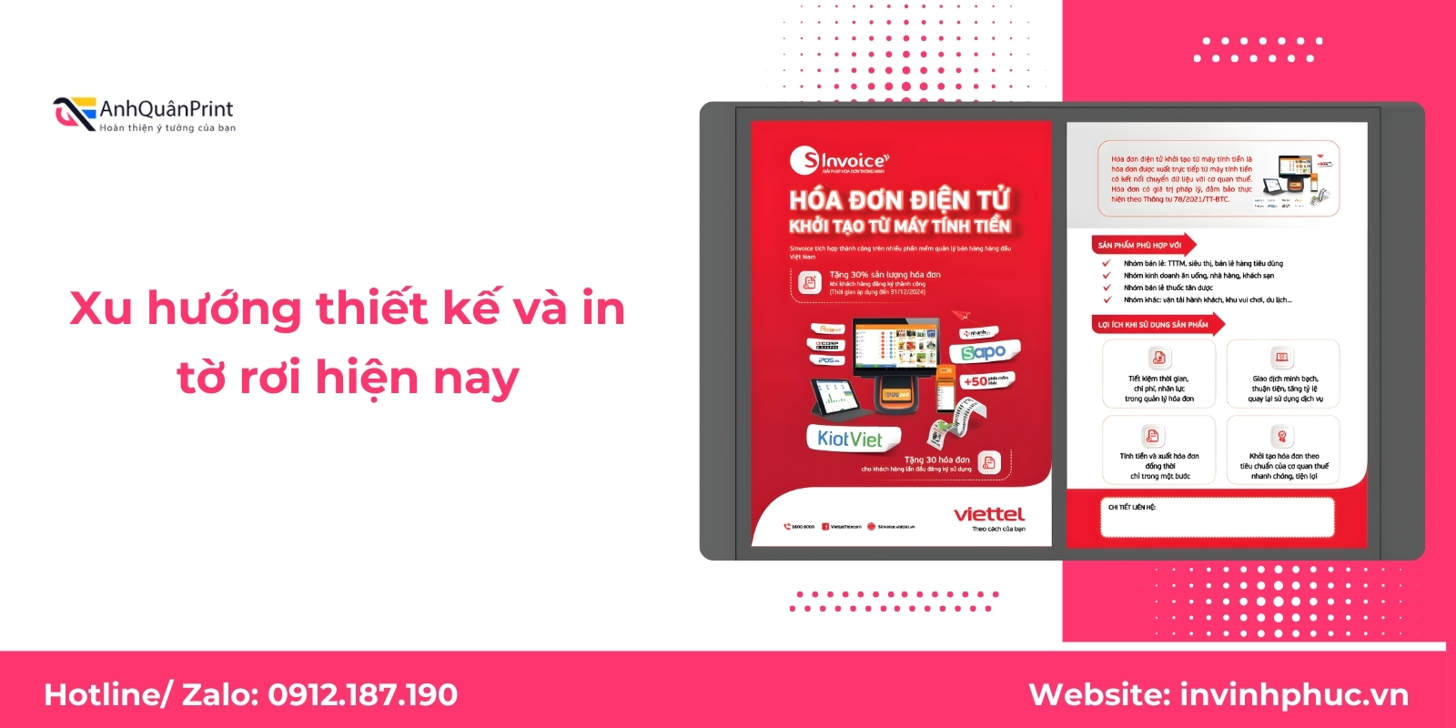 Xu hướng thiết kế và in tờ rơi hiện nay