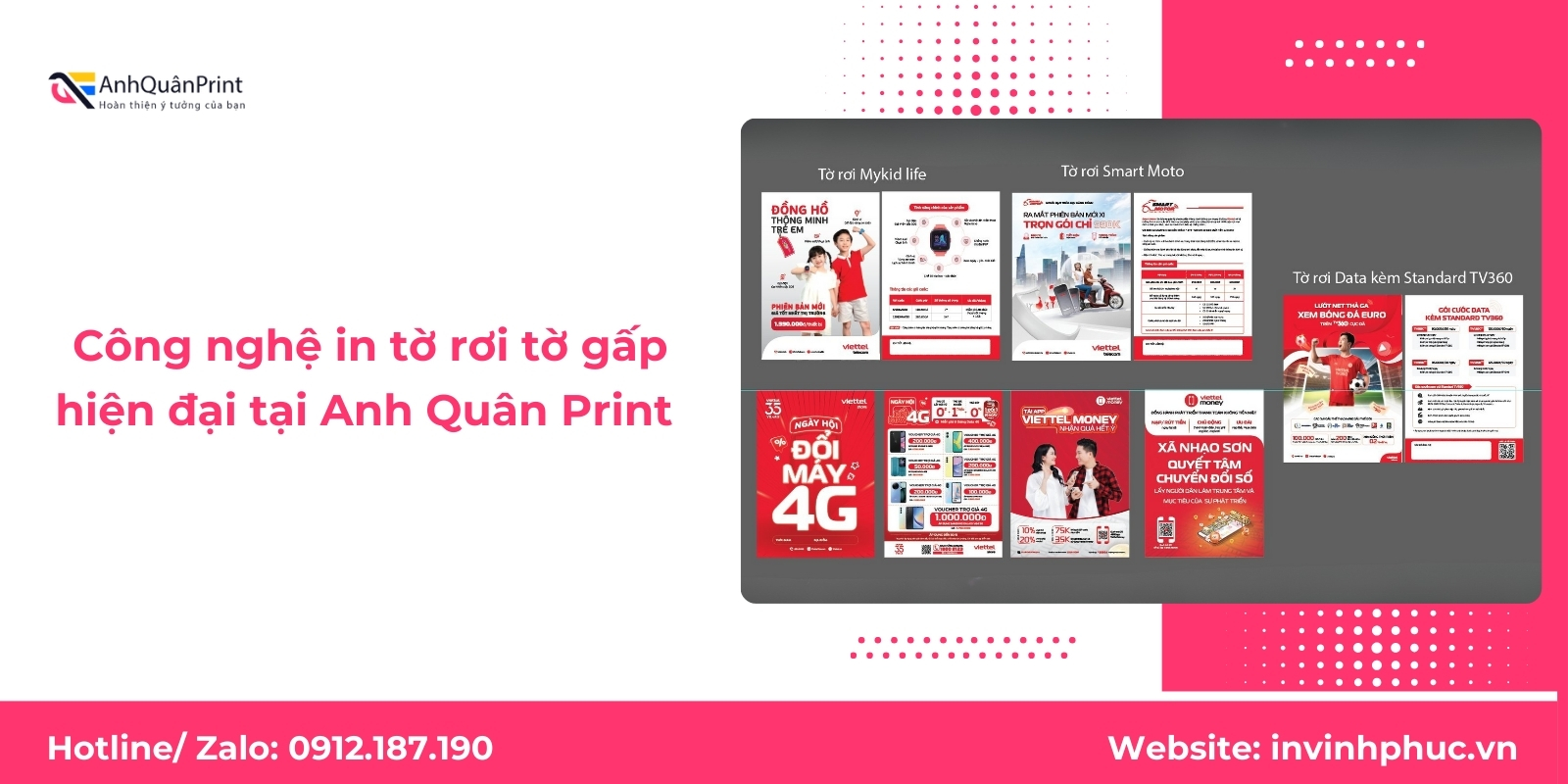 Công nghệ in tờ rơi tờ gấp hiện đại tại Anh Quân Print