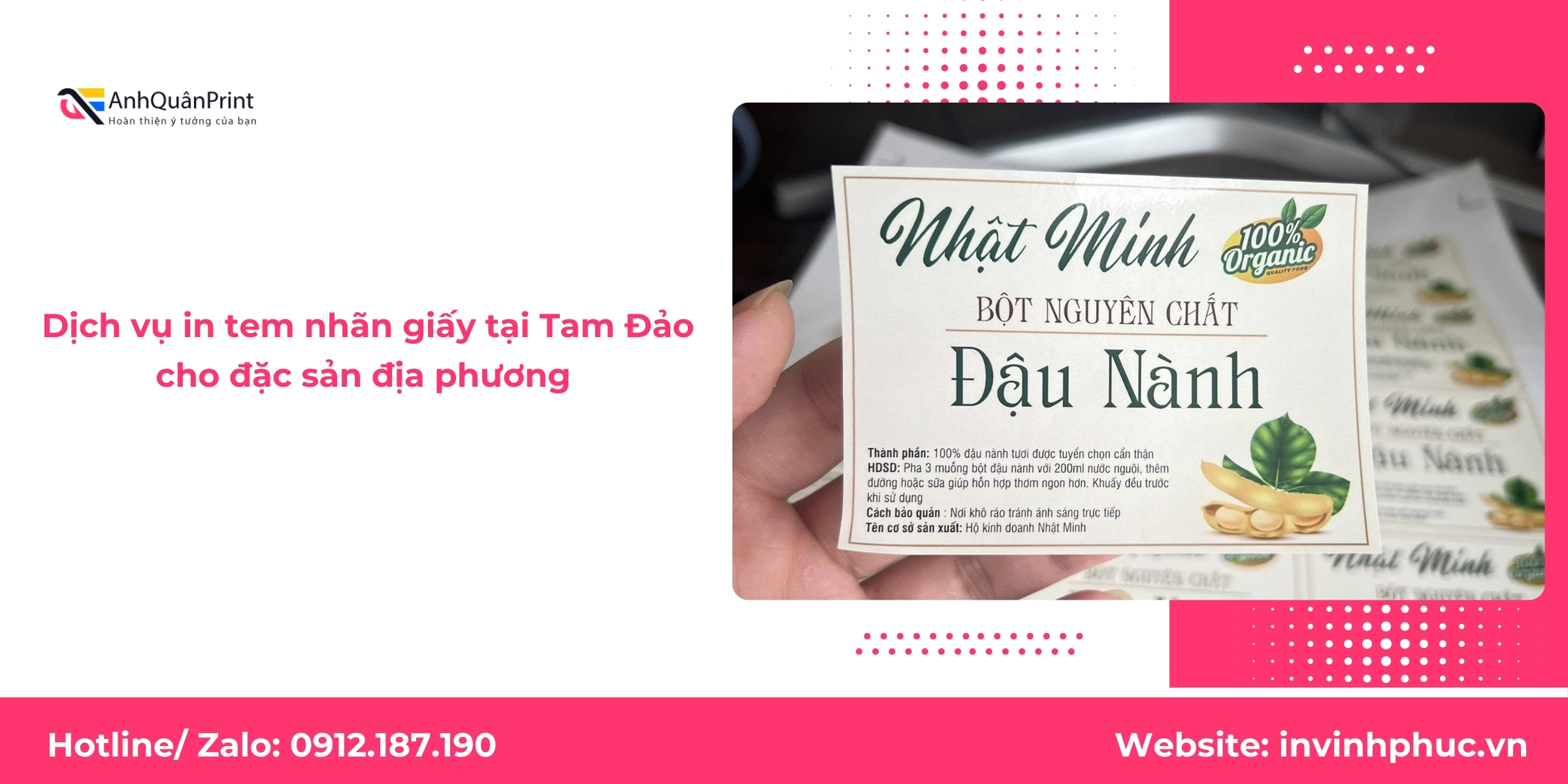 Dịch vụ in tem nhãn giấy tại Tam Đảo cho đặc sản địa phương