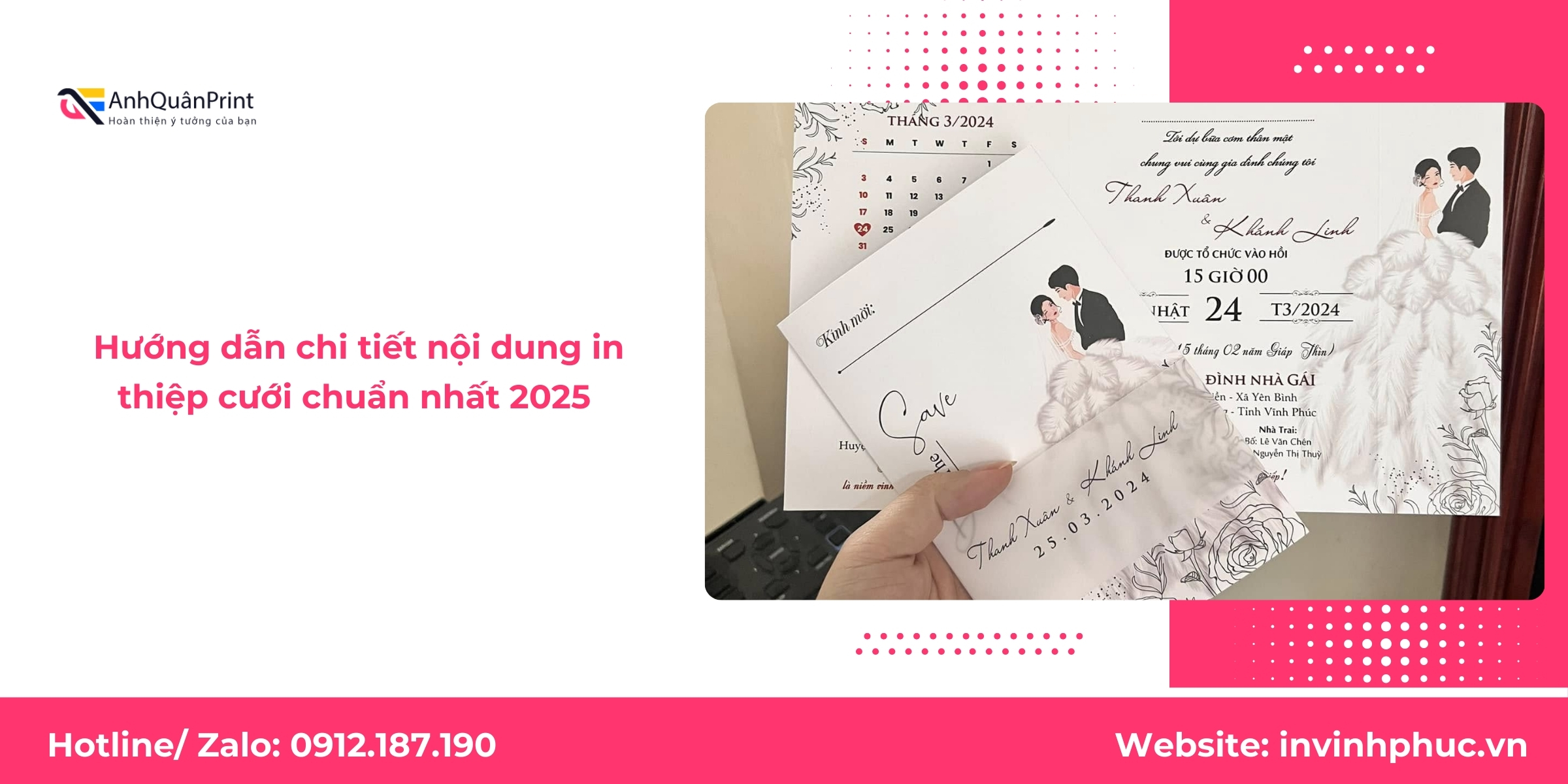 Hướng dẫn chi tiết nội dung in thiệp cưới chuẩn nhất 2025 