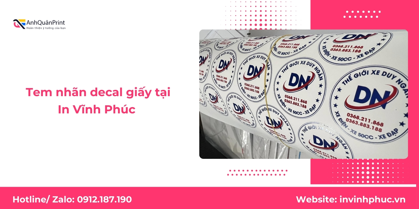 Tem nhãn decal giấy tại In Vĩnh Phúc