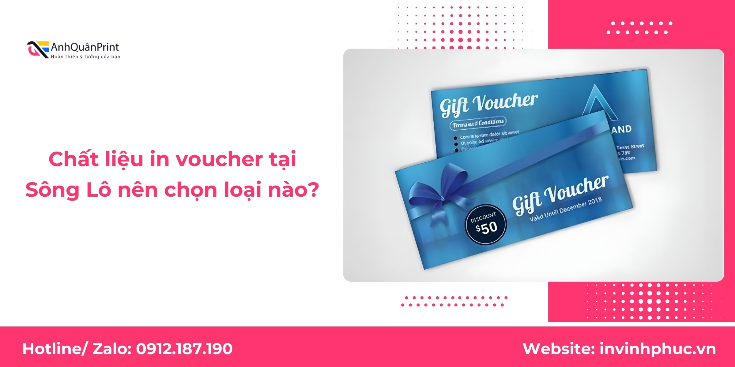 Chất liệu in voucher tại Sông Lô nên chọn loại nào?