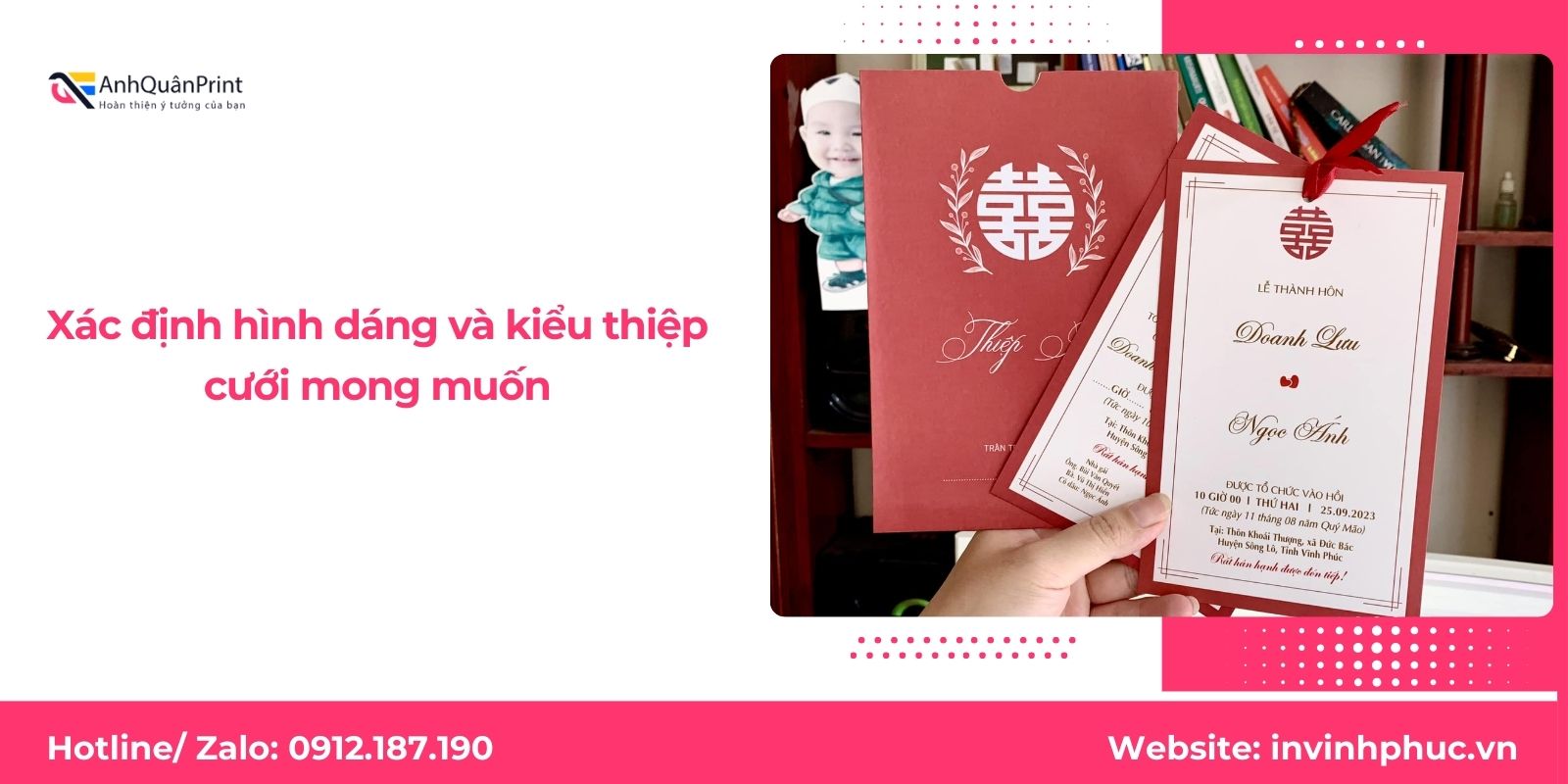 Xác định hình dáng và kiểu thiệp cưới mong muốn